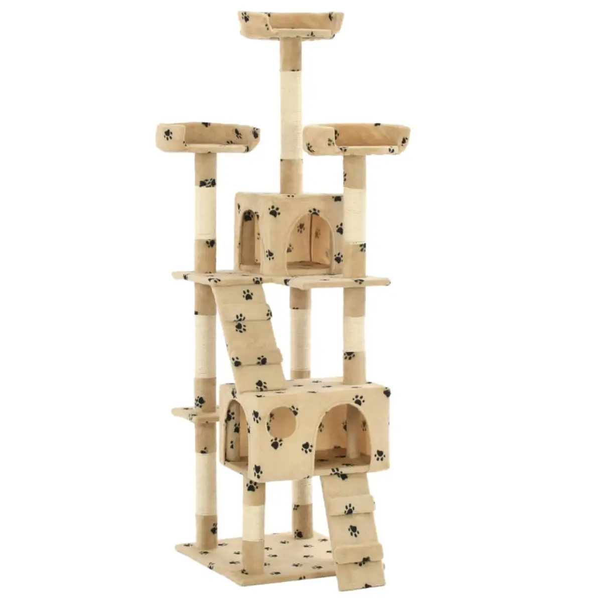 vidaXL vidaXL Cat Tree with Sisal Scratching Posts 170 cm Grey - Cat Tree