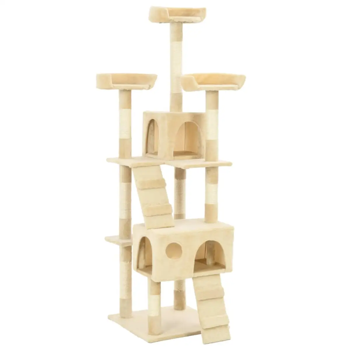 vidaXL vidaXL Cat Tree with Sisal Scratching Posts 170 cm Grey - Cat Tree