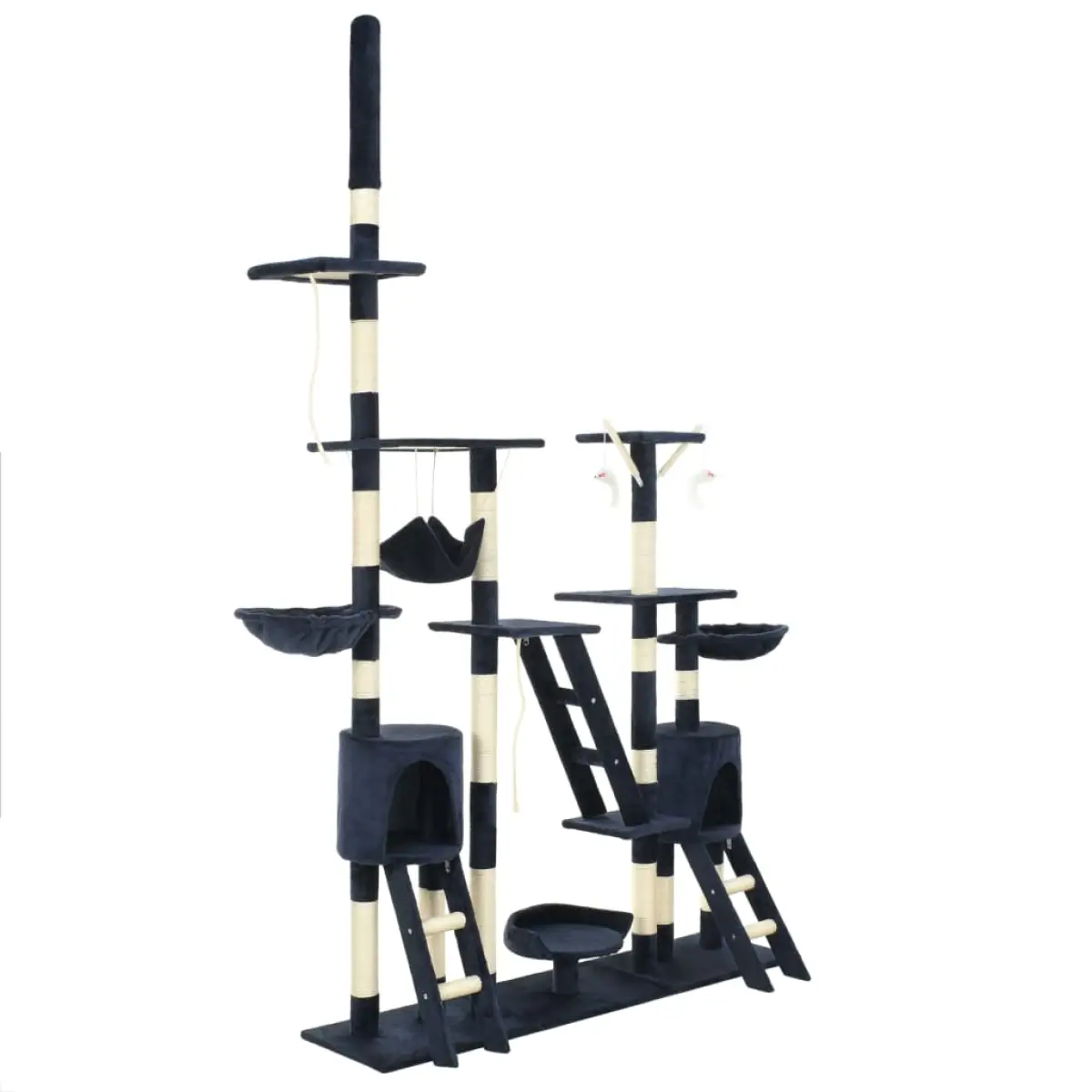 vidaXL vidaXL Cat Tree with Sisal Scratching Posts 230-250 cm Grey - Cat Tree