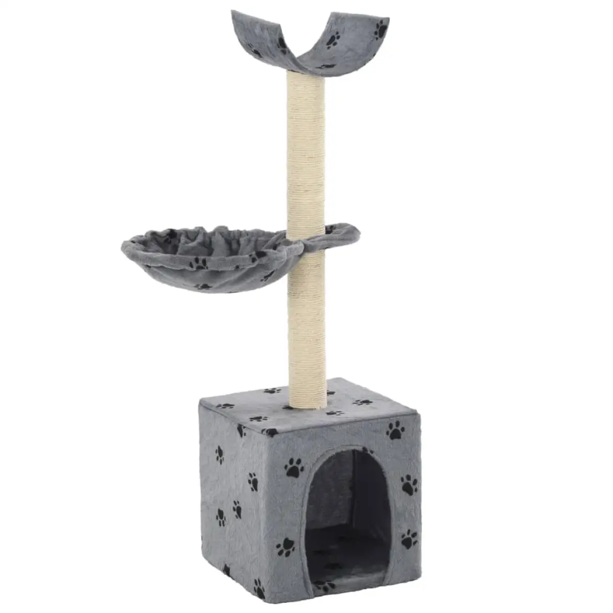 vidaXL vidaXL Cat Tree with Sisal Scratching Posts 105 cm Grey - Cat Tree