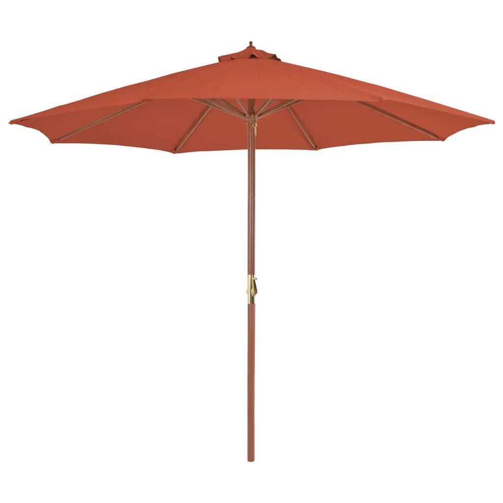 vidaXL vidaXL Garden Parasol with Wooden Pole 300 cm Anthracite - Parasol