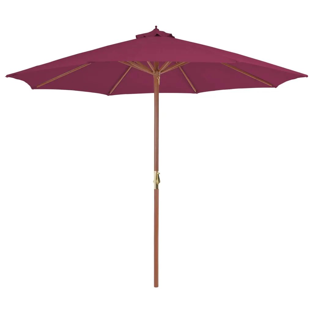 vidaXL vidaXL Garden Parasol with Wooden Pole 300 cm Anthracite - Parasol