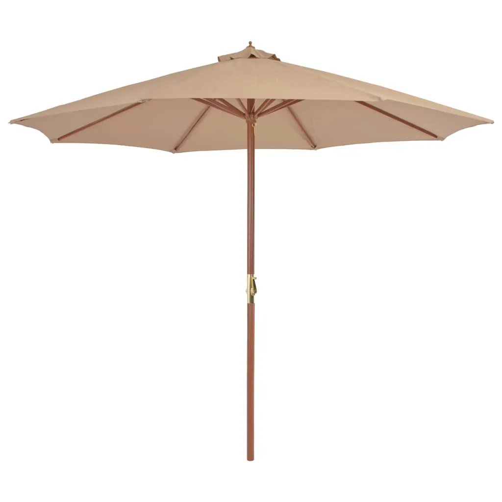 vidaXL vidaXL Garden Parasol with Wooden Pole 300 cm Anthracite - Parasol