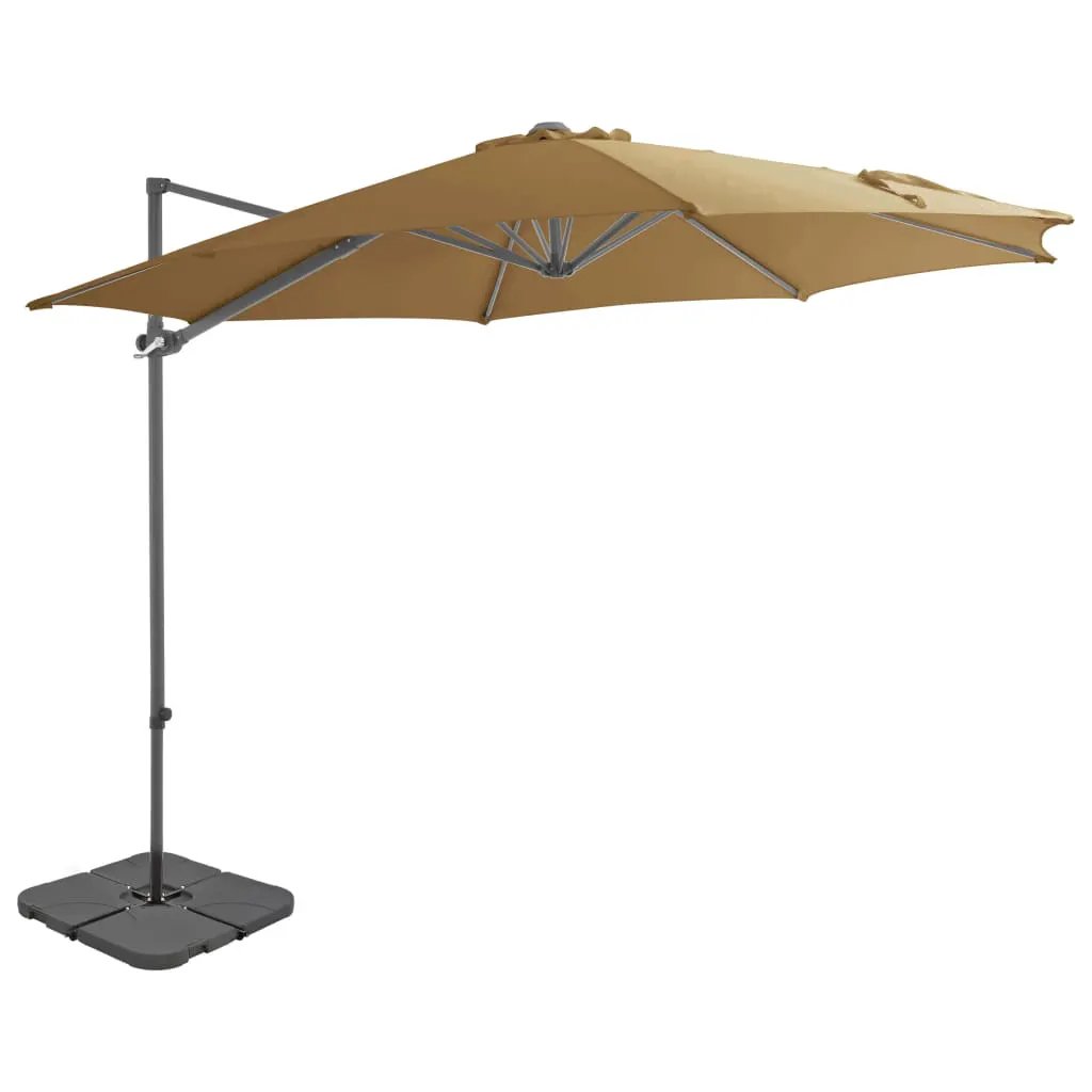 vidaXL vidaXL Garden Parasol with Portable Base Anthracite - Parasol