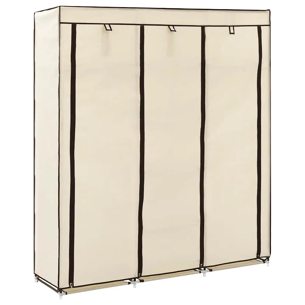 vidaXL vidaXL Wardrobe with Compartments and Rods Black 150x45x175 cm Fabric - Wardrobe