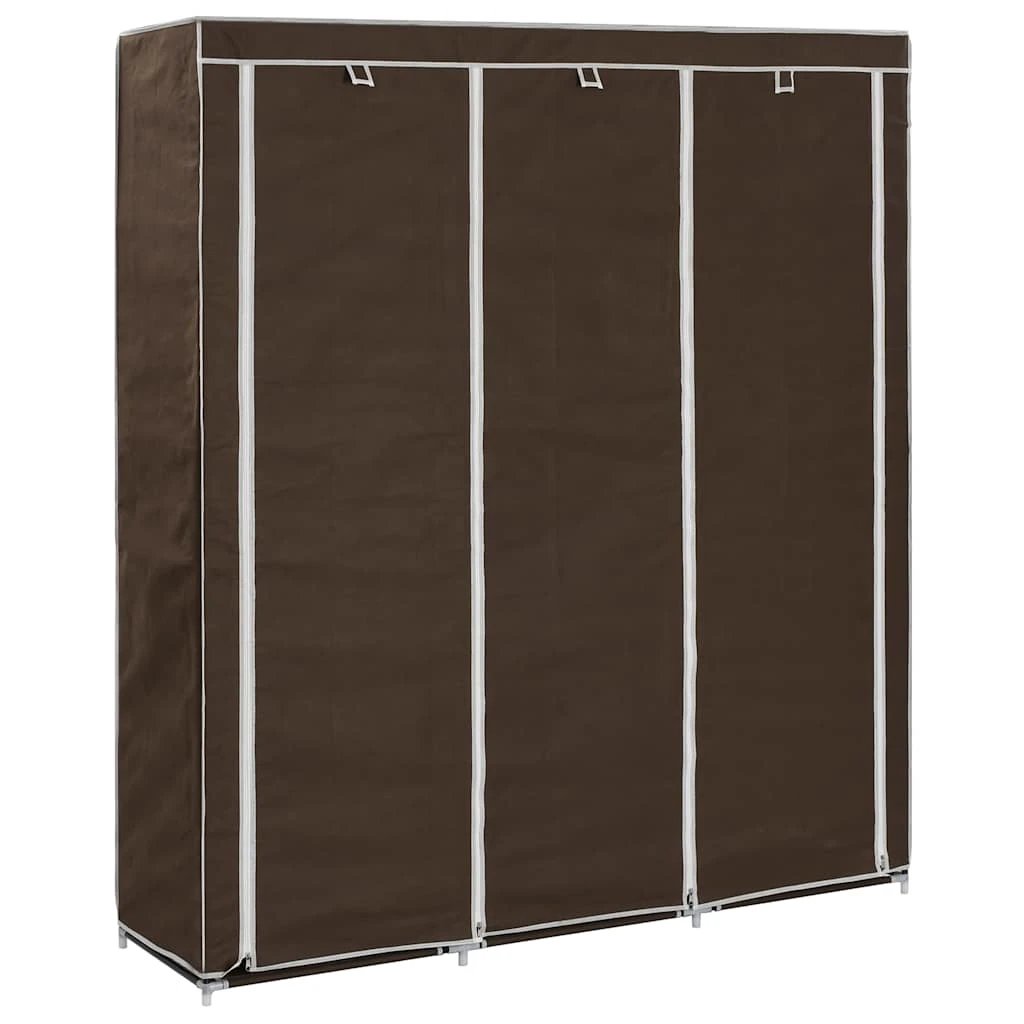 vidaXL vidaXL Wardrobe with Compartments and Rods Black 150x45x175 cm Fabric - Wardrobe