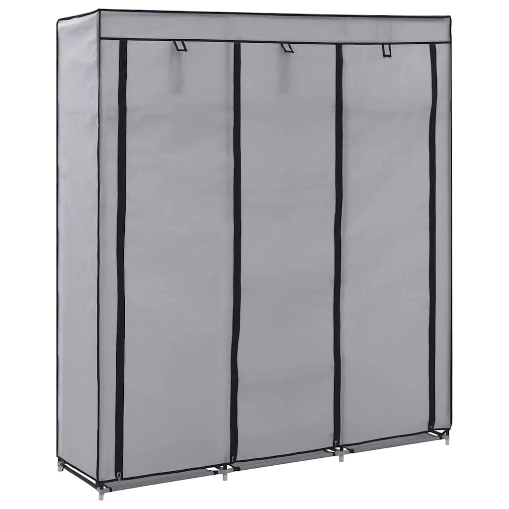 vidaXL vidaXL Wardrobe with Compartments and Rods Black 150x45x175 cm Fabric - Wardrobe
