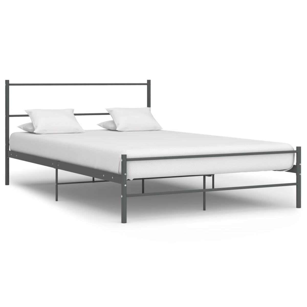 vidaXL Bed Frame | Grey | Metal | Super King | Tough | Bed Frame | Rectangular - from vidaXL