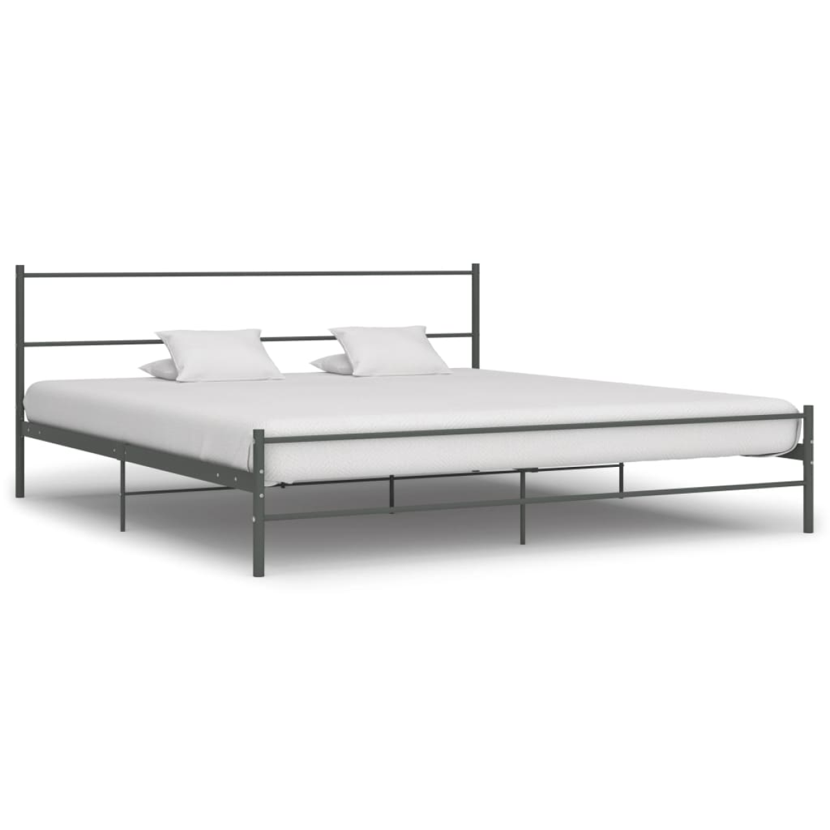 vidaXL Bed Frame | Grey | Metal | Super King | Tough | Bed Frame | Rectangular - from vidaXL