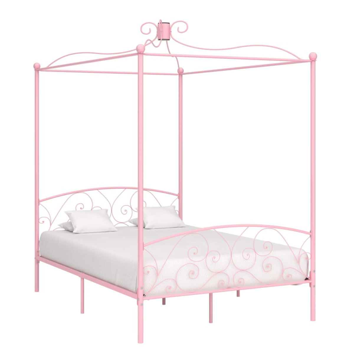 vidaXL Bed Frame | White | Metal | Single | Tough | Bed Frame | Rectangular - from vidaXL