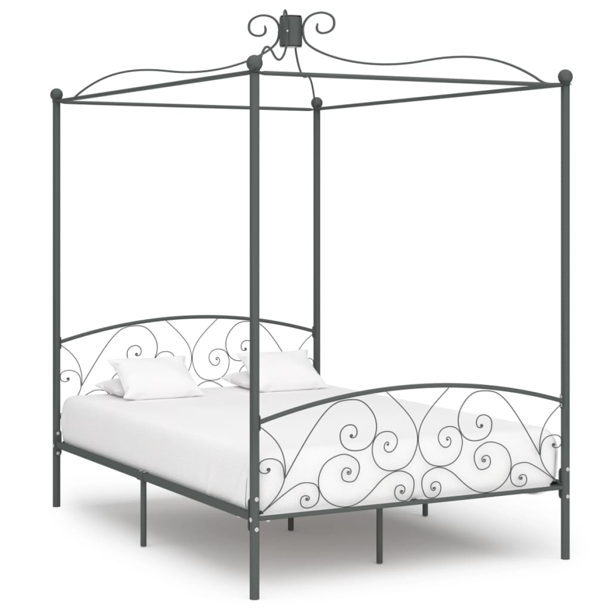 vidaXL Bed Frame | White | Metal | Single | Tough | Bed Frame | Rectangular - from vidaXL