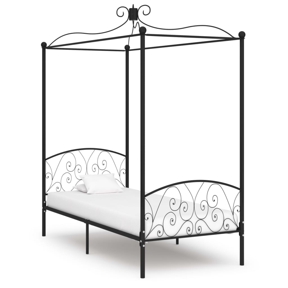vidaXL Bed Frame | White | Metal | Single | Tough | Bed Frame | Rectangular - from vidaXL
