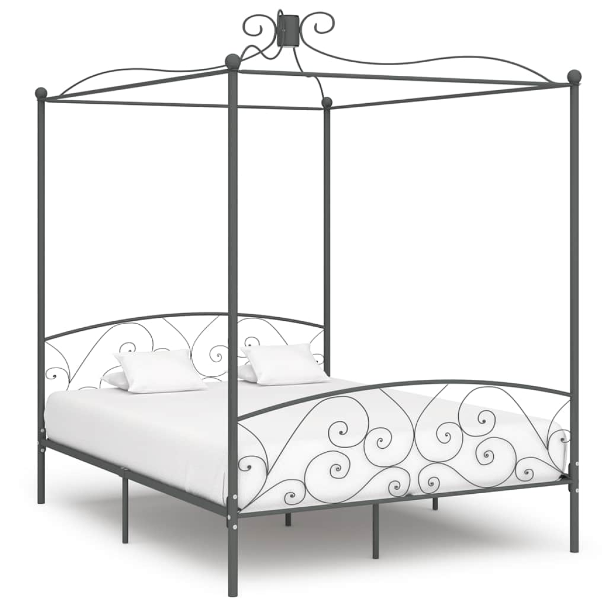 vidaXL Bed Frame | White | Metal | Single | Tough | Bed Frame | Rectangular - from vidaXL