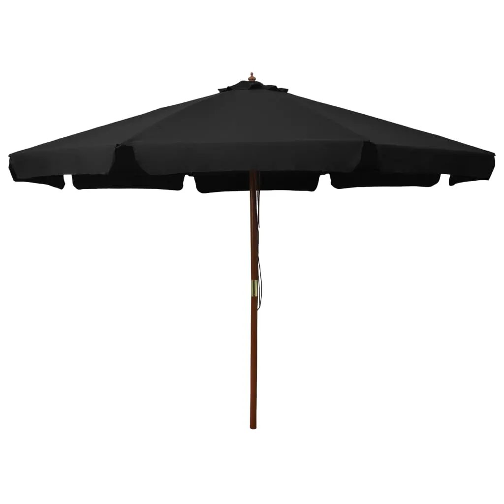 vidaXL vidaXL Garden Parasol with Wooden Pole 330 cm Sand White - Parasol
