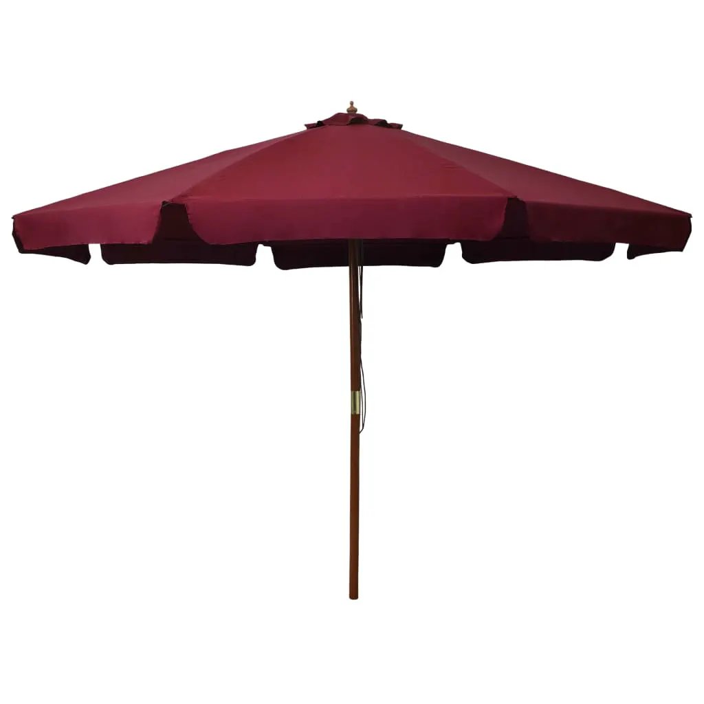 vidaXL vidaXL Garden Parasol with Wooden Pole 330 cm Sand White - Parasol