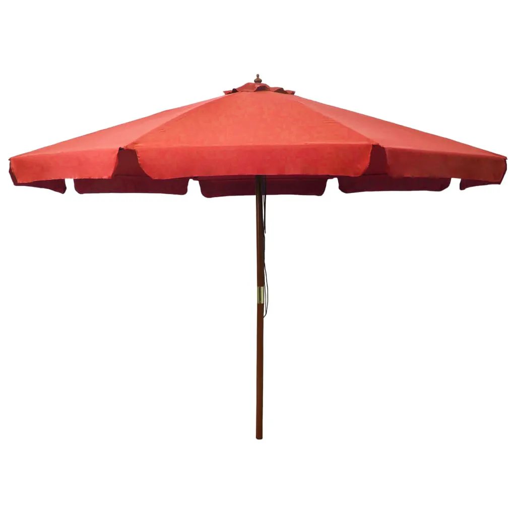vidaXL vidaXL Garden Parasol with Wooden Pole 330 cm Sand White - Parasol
