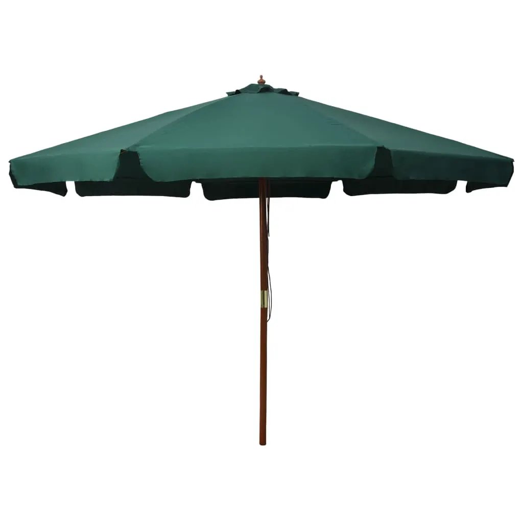 vidaXL vidaXL Garden Parasol with Wooden Pole 330 cm Sand White - Parasol