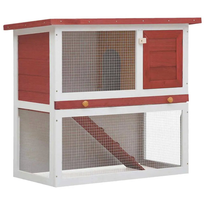 vidaXL Outdoor Rabbit Hutch Small Animal House Pet Cage 1 Door Wood - from vidaXL