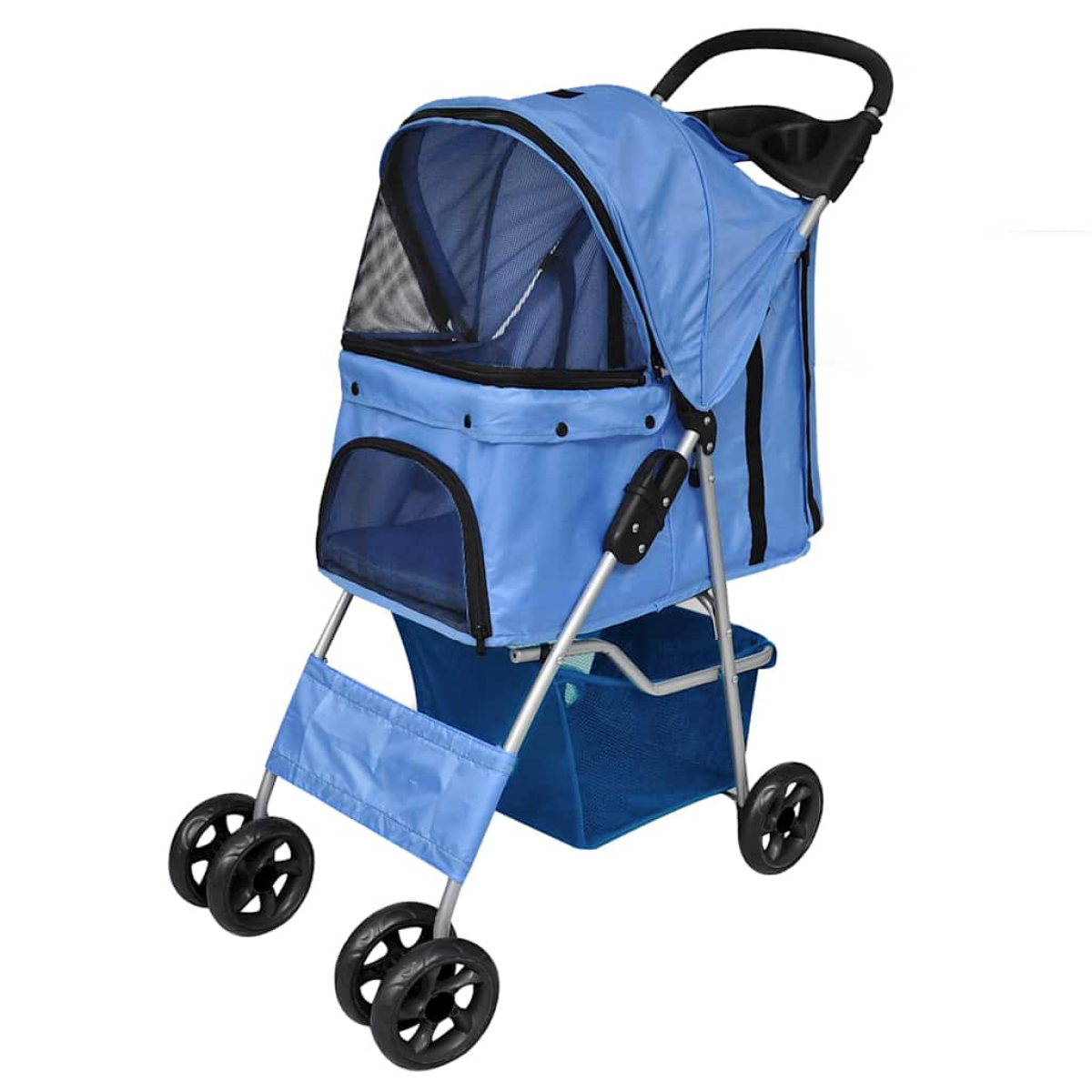 vidaXL Folding Pet Stroller Dog/Cat Travel Carrier Red - from vidaXL