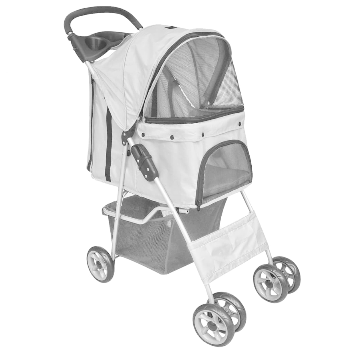 vidaXL Folding Pet Stroller Dog/Cat Travel Carrier Red - from vidaXL