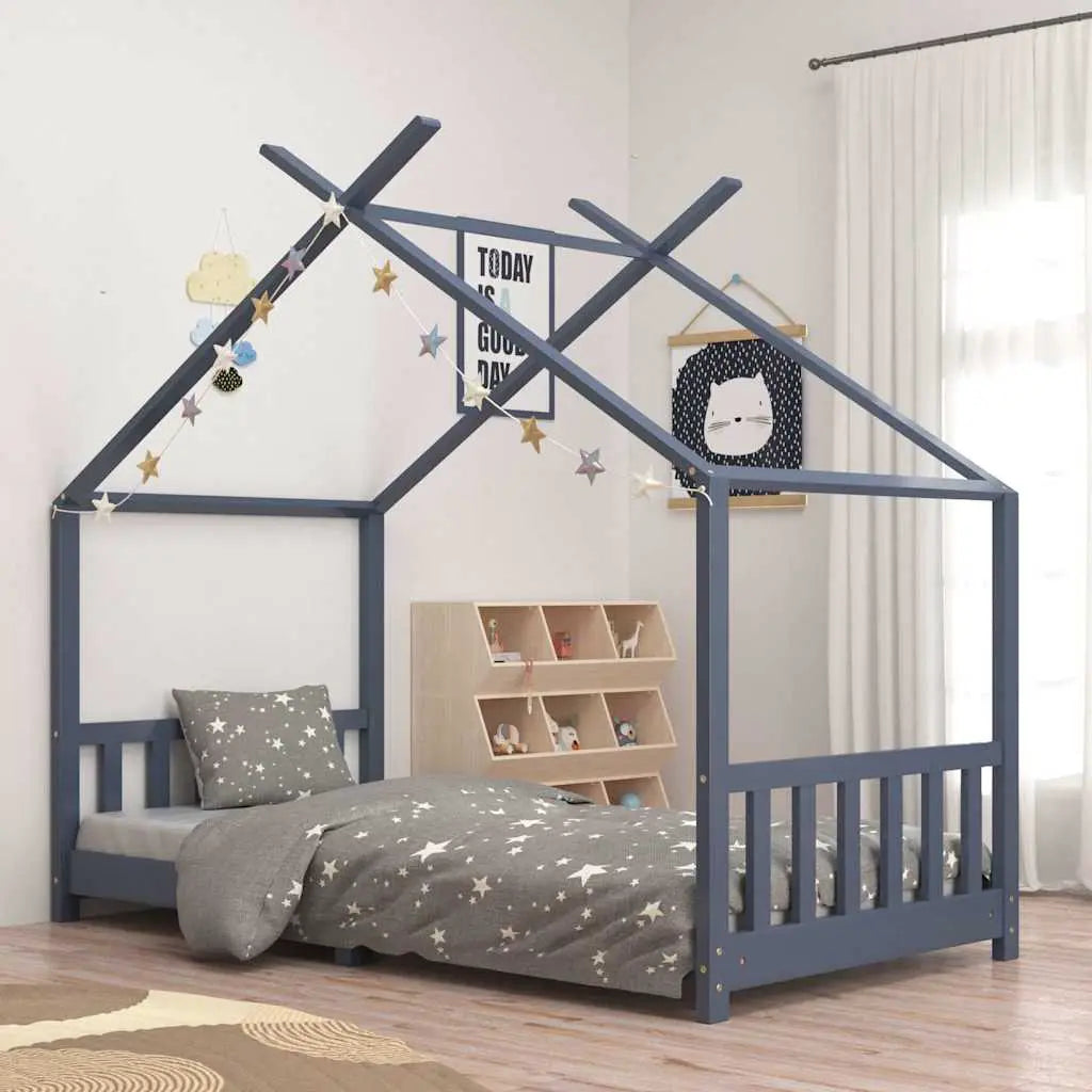 vidaXL Kids Bed Frame Solid Pine Wood 70x140 cm - from vidaXL
