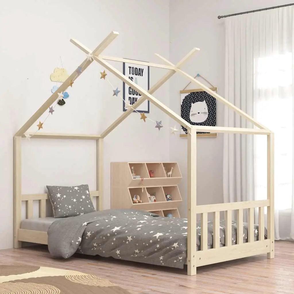 vidaXL Kids Bed Frame Solid Pine Wood 70x140 cm - from vidaXL