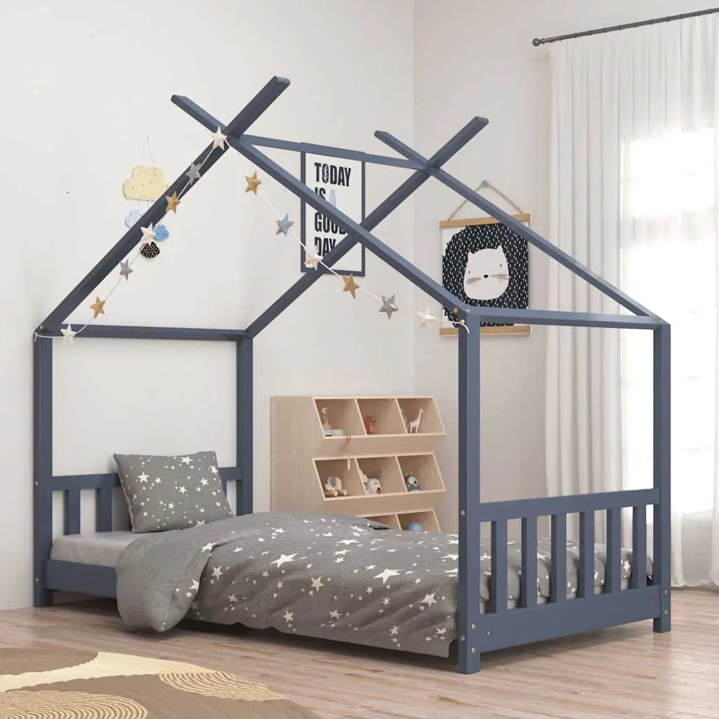 vidaXL Kids Bed Frame Solid Pine Wood 70x140 cm - from vidaXL