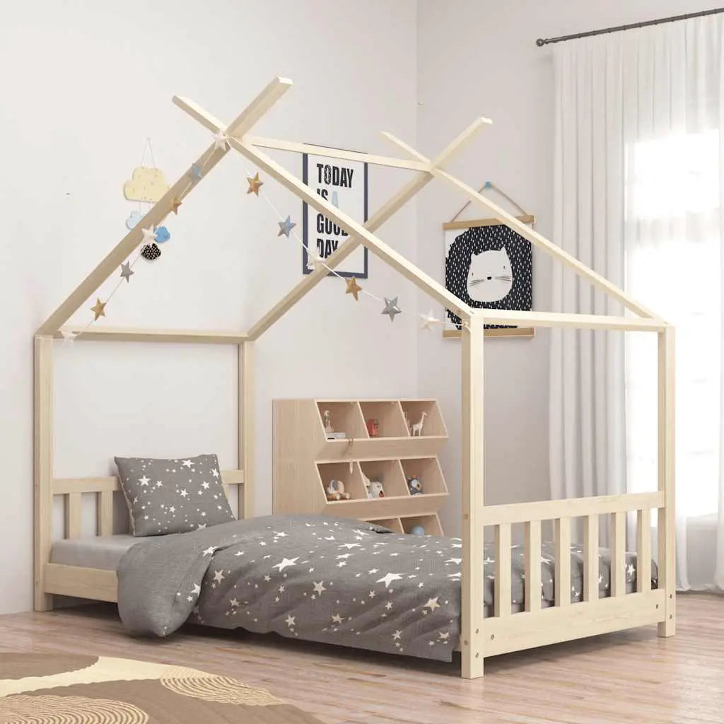vidaXL Kids Bed Frame Solid Pine Wood 70x140 cm - from vidaXL
