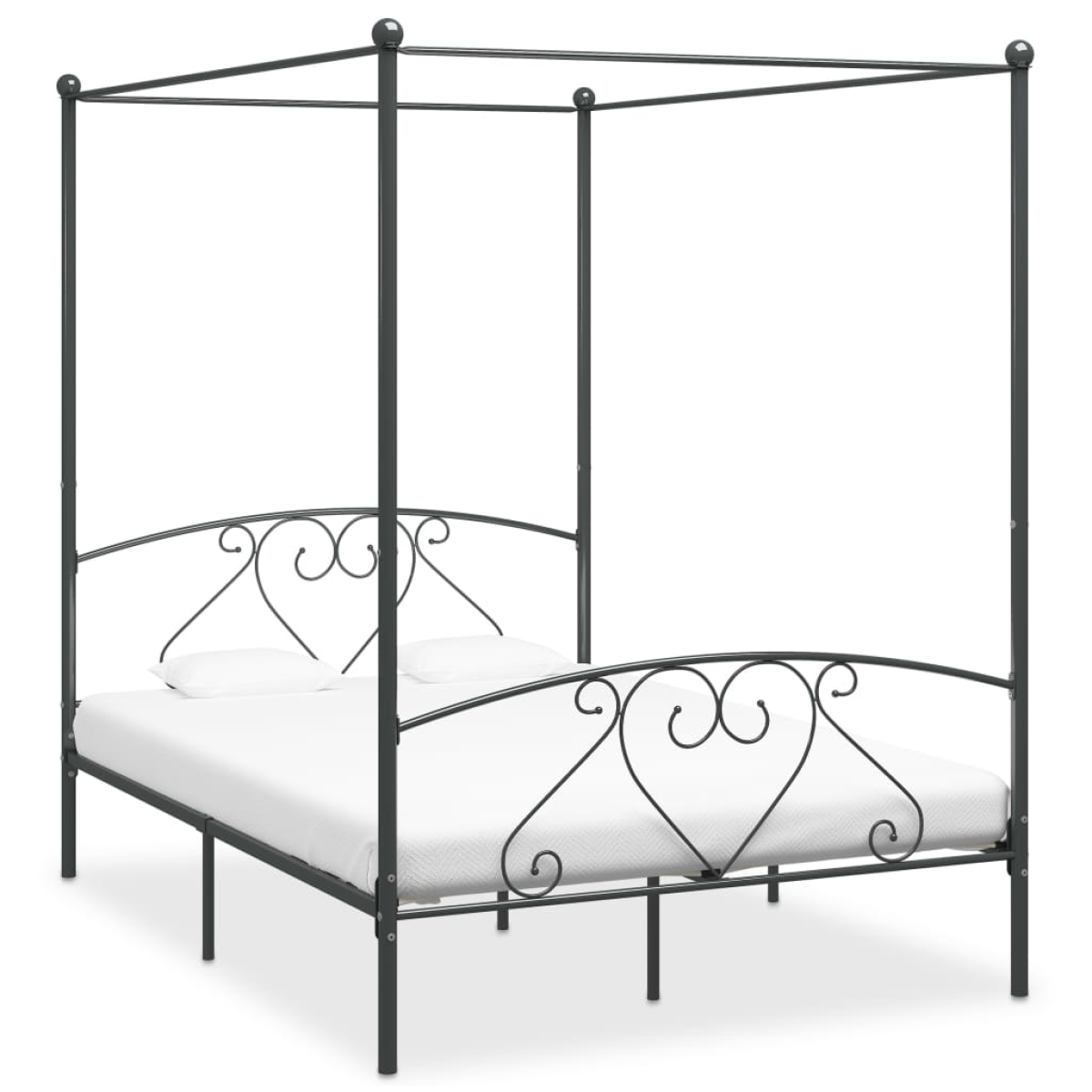 vidaXL Bed Frame | White | Metal | Single | Durable | Bed Frame | Rectangular - from vidaXL