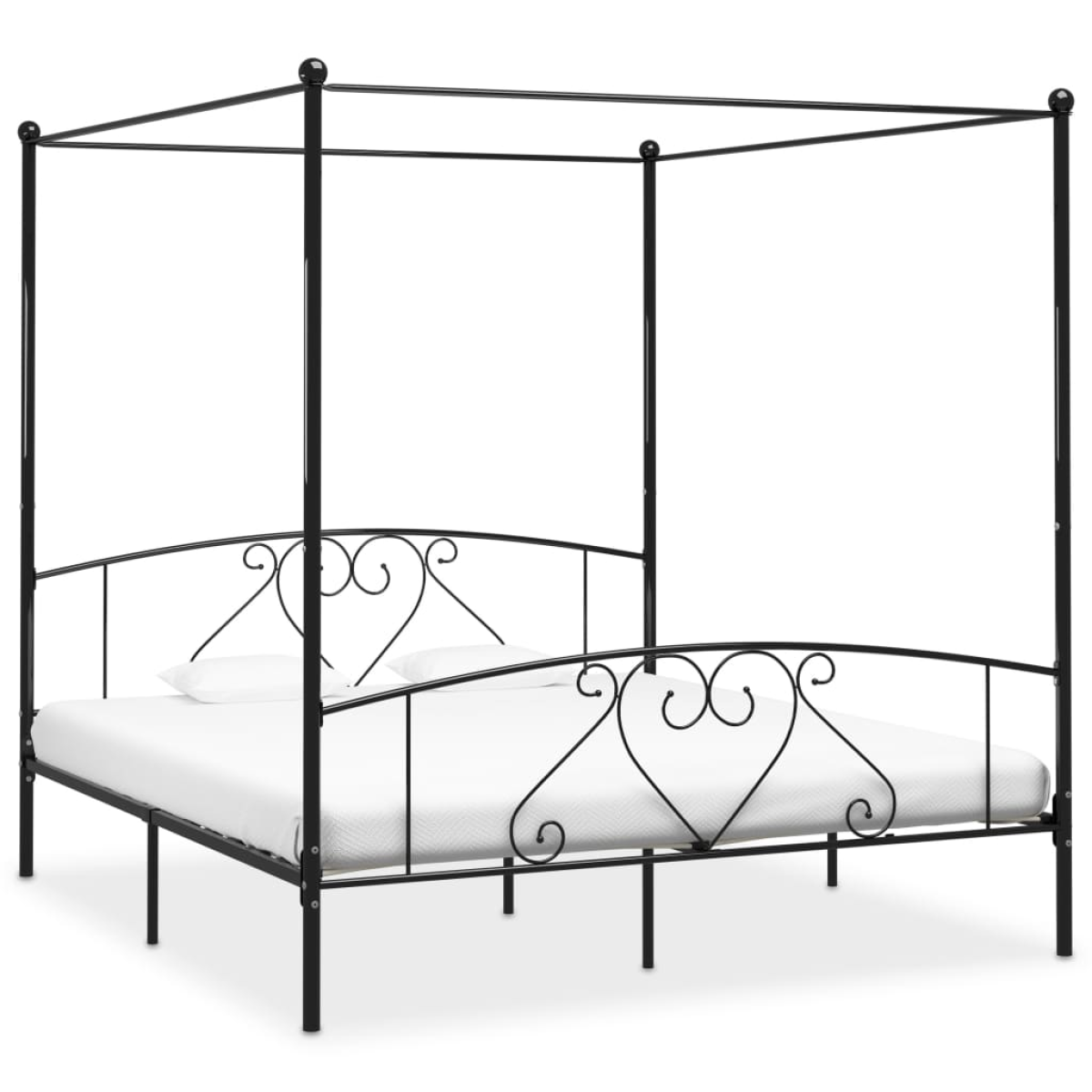 vidaXL Bed Frame | White | Metal | Single | Durable | Bed Frame | Rectangular - from vidaXL