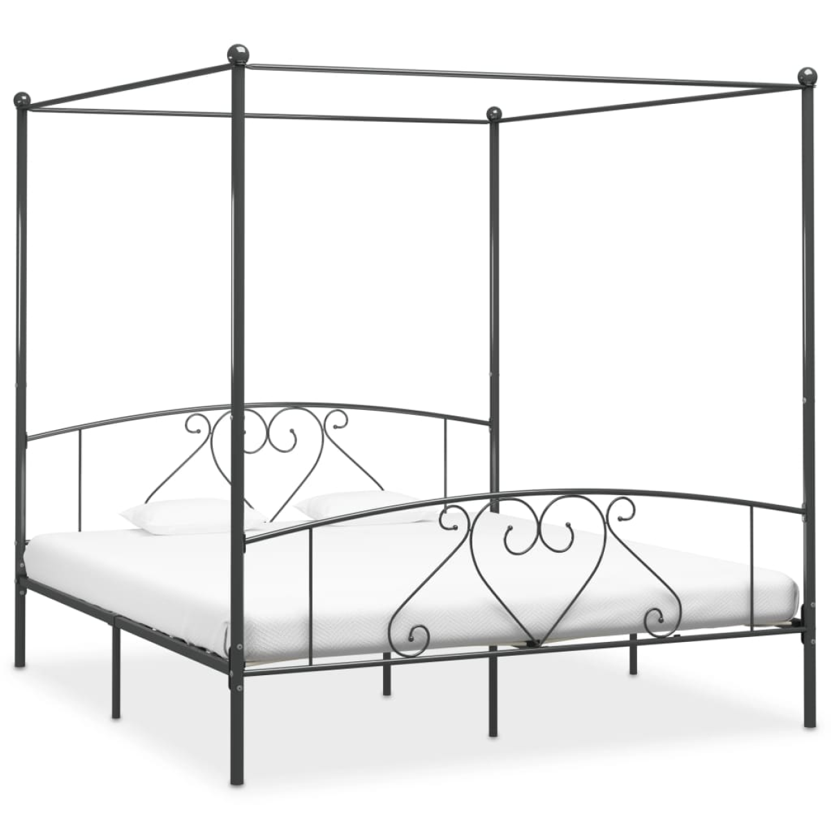 vidaXL Bed Frame | White | Metal | Single | Durable | Bed Frame | Rectangular - from vidaXL