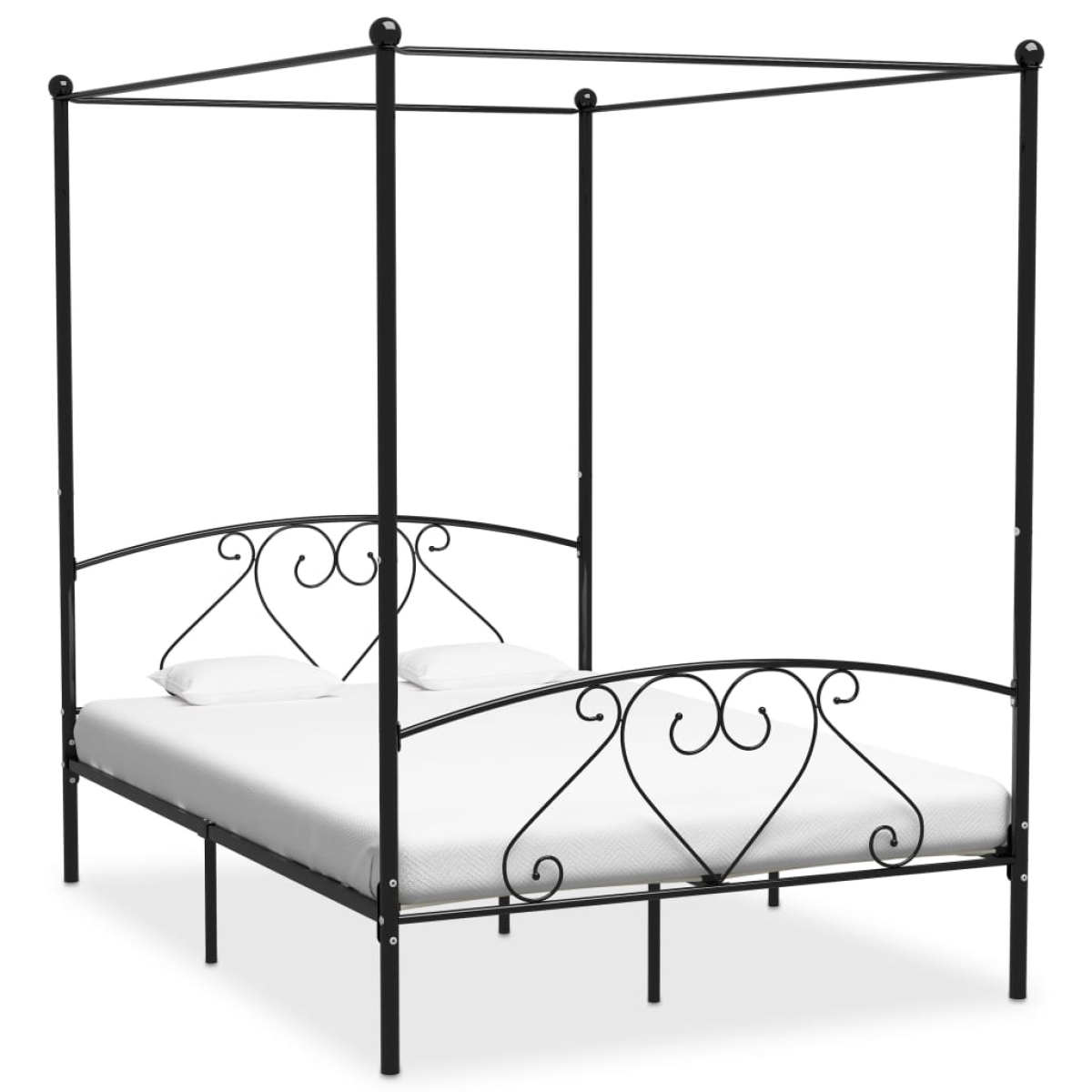 vidaXL Bed Frame | White | Metal | Single | Durable | Bed Frame | Rectangular - from vidaXL