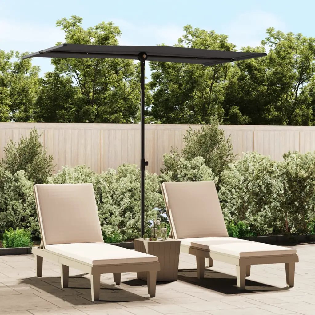 vidaXL vidaXL Garden Parasol with Aluminium Pole 180x110 cm Green - Parasol