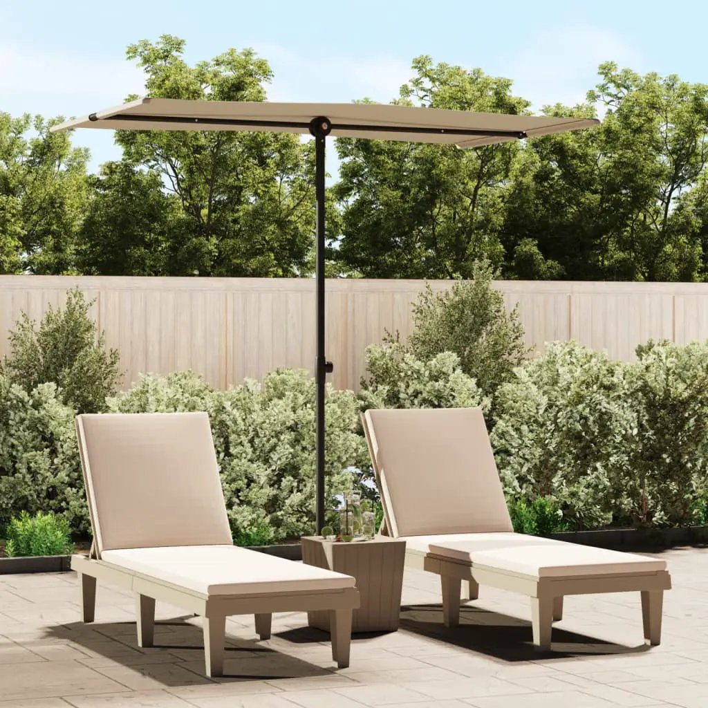 vidaXL vidaXL Garden Parasol with Aluminium Pole 180x110 cm Green - Parasol