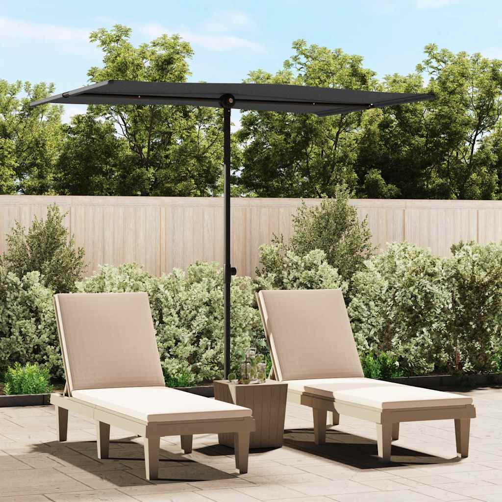 vidaXL vidaXL Garden Parasol with Aluminium Pole 180x110 cm Green - Parasol