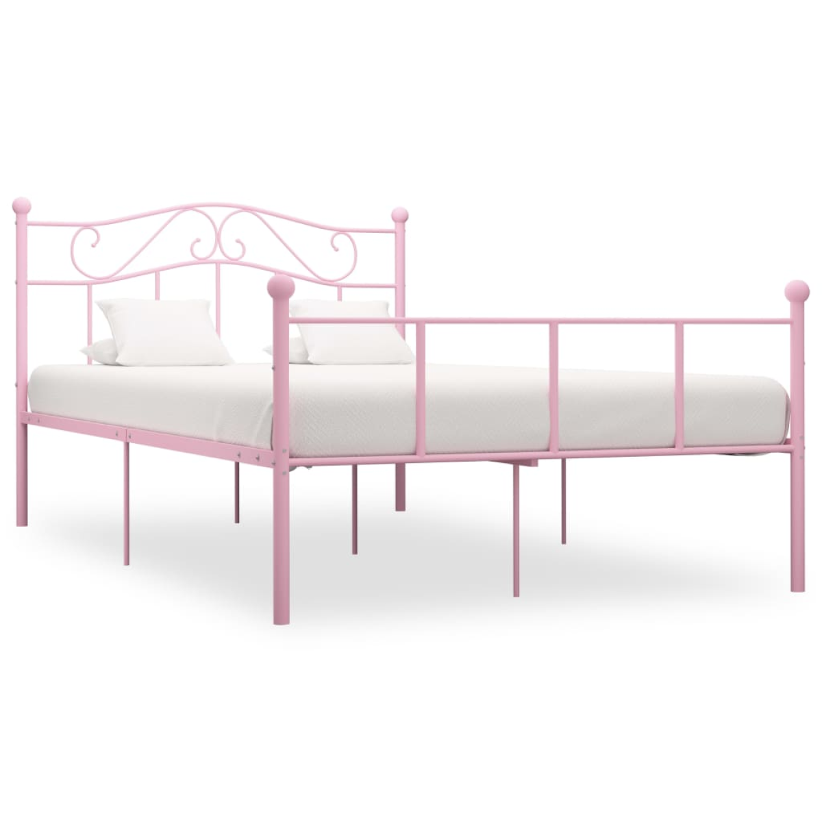 vidaXL Bed Frame | White | Metal | Single | Durable | Bed Frame | Rectangular - from vidaXL