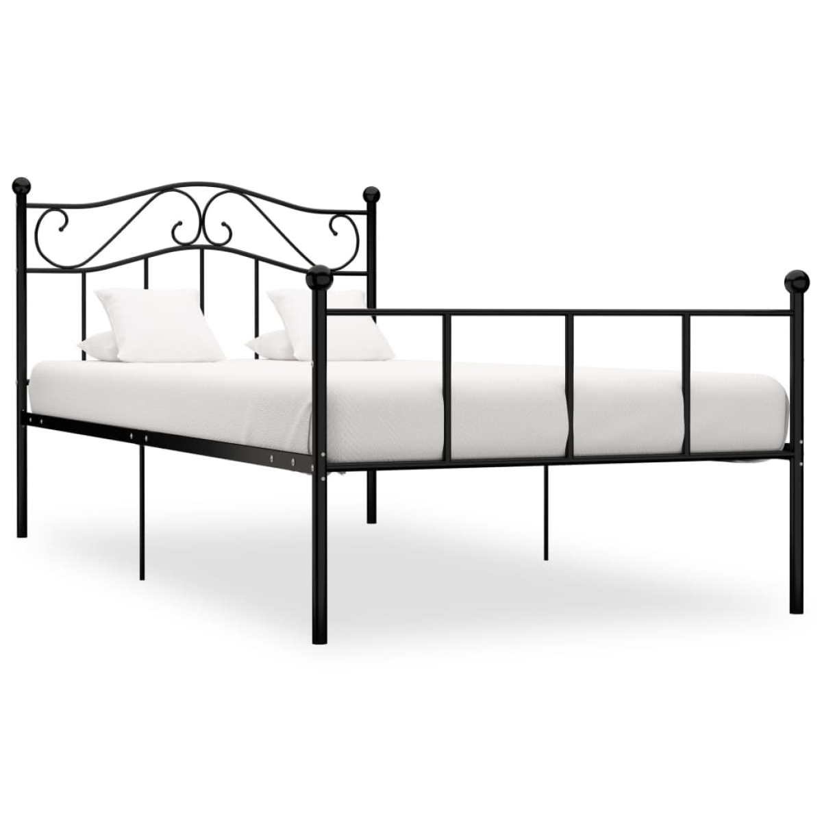 vidaXL Bed Frame | White | Metal | Single | Durable | Bed Frame | Rectangular - from vidaXL