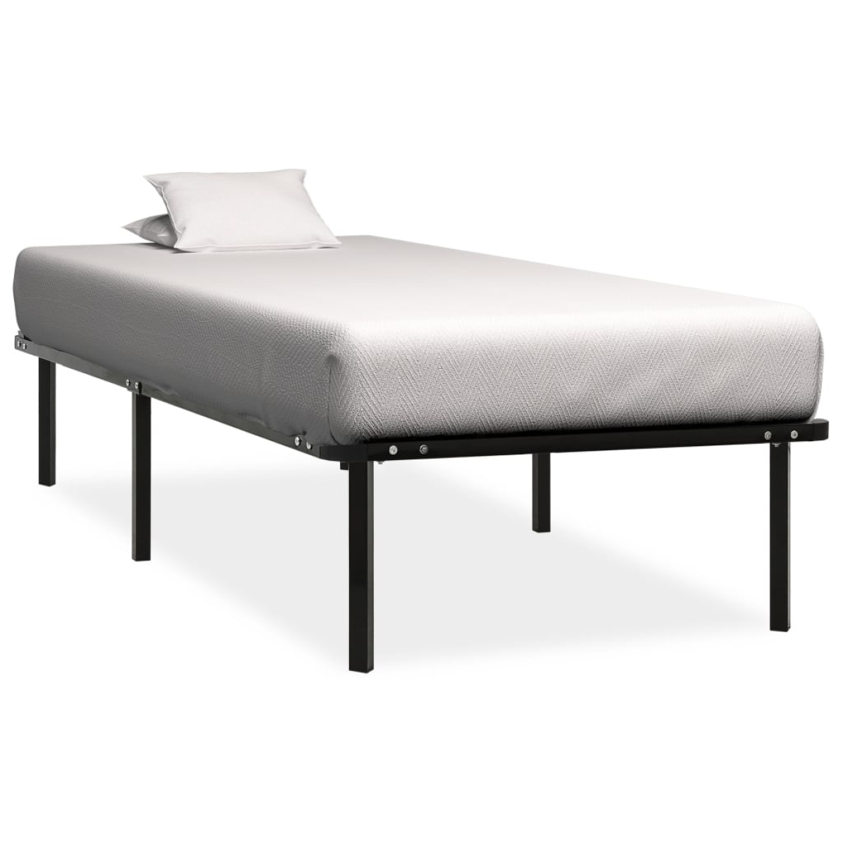 vidaXL Bed Frame | Black | Metal | Single | Durable | Bed Frame | Rectangular - from vidaXL