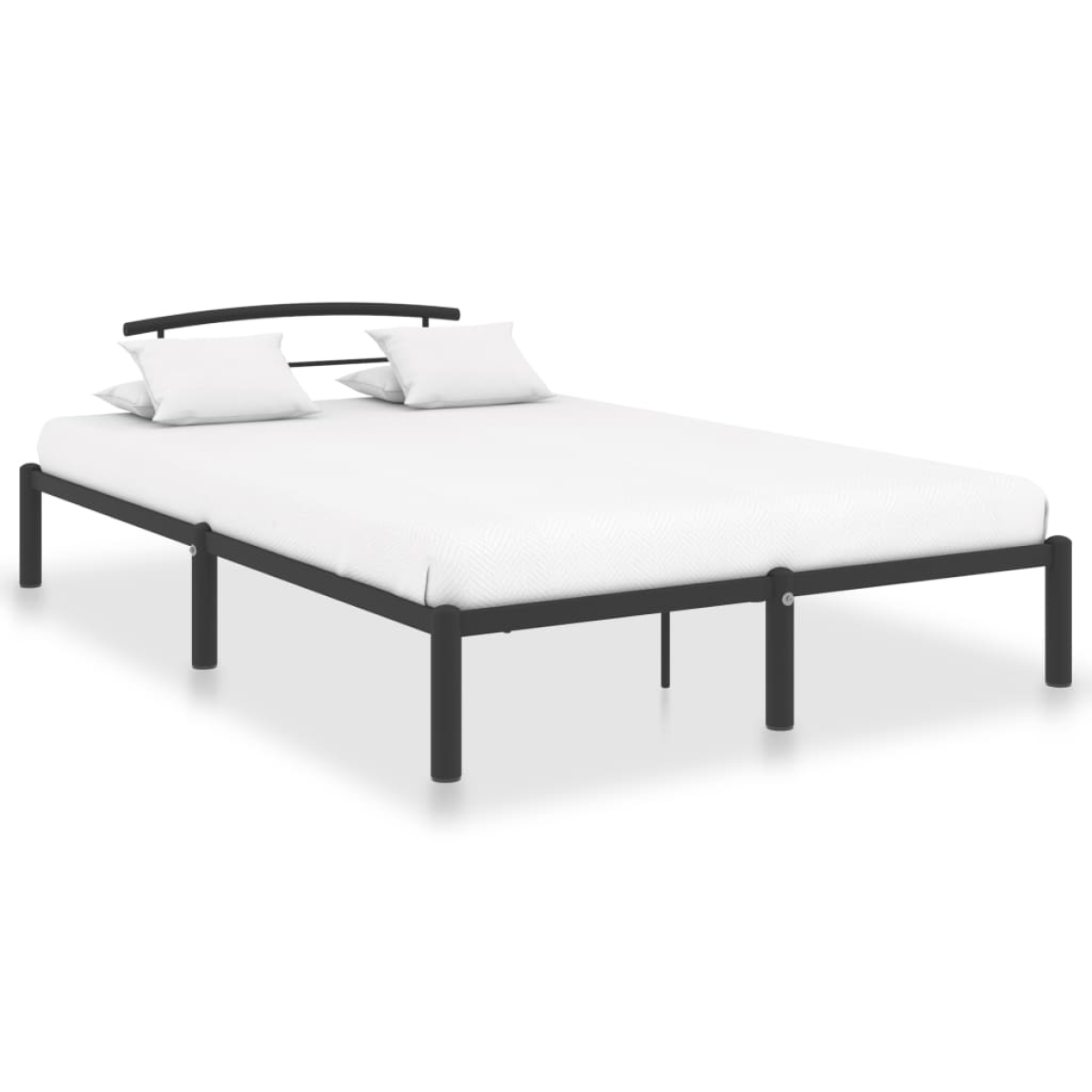 vidaXL Bed Frame | Black | Metal | Single | Classic/Traditional | Bed Frame - from vidaXL