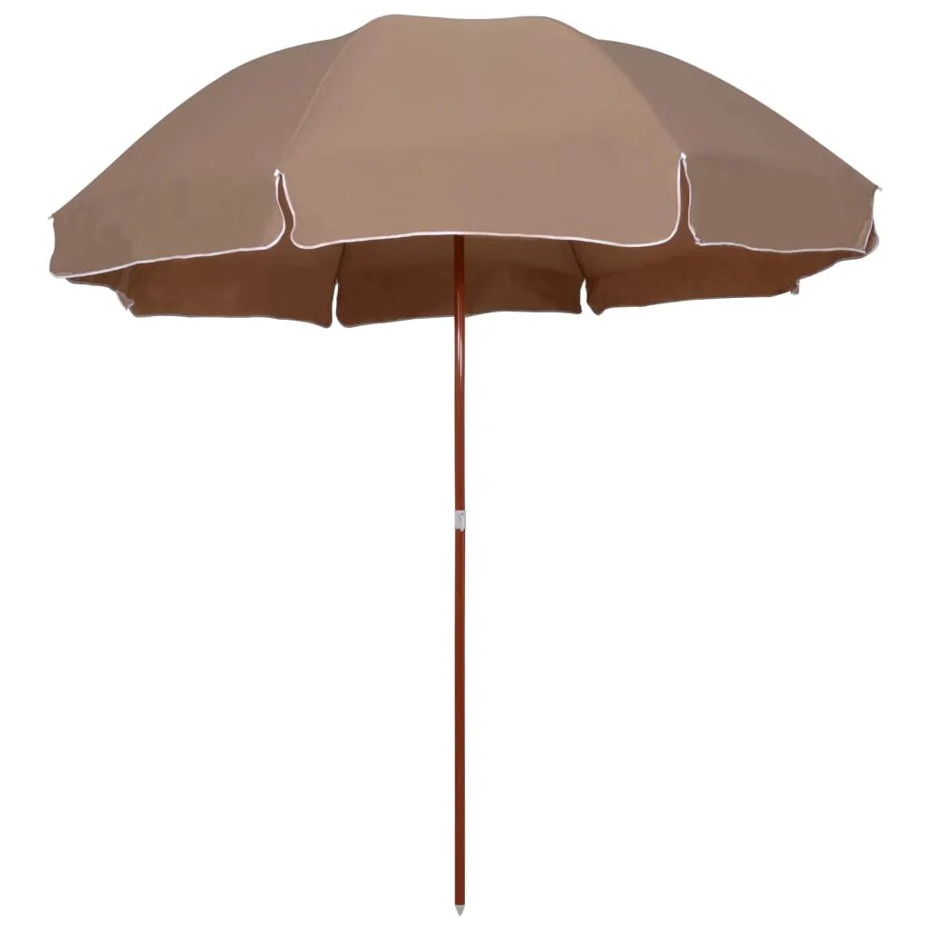 vidaXL vidaXL Garden Parasol with Steel Pole 180 cm Sand - Parasol