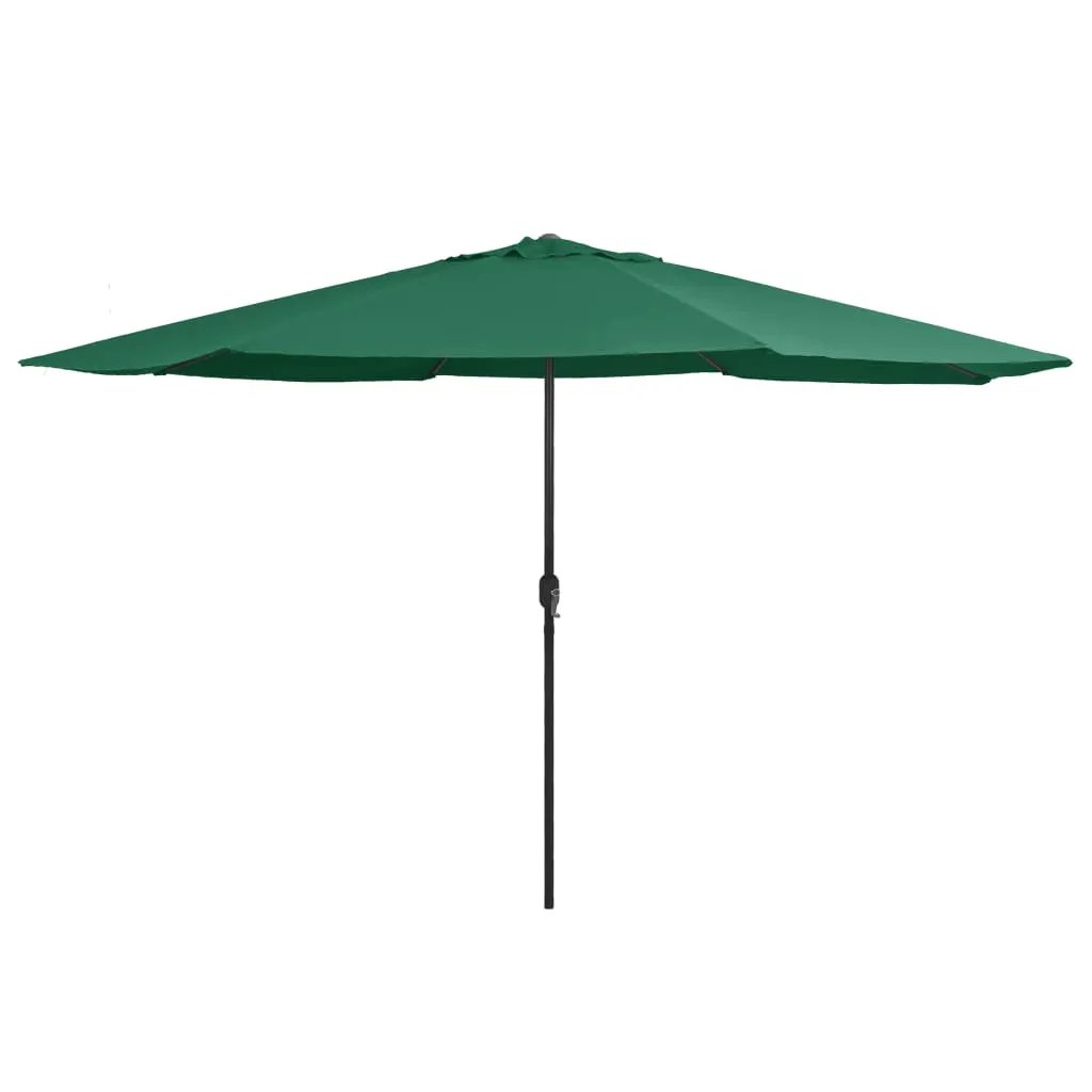 vidaXL vidaXL Garden Parasol with Metal Pole 390 cm Green - Parasol