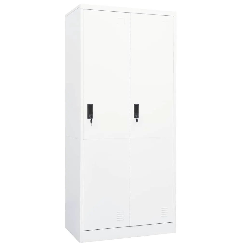 vidaXL vidaXL Wardrobe White 80x50x180 cm Steel - Wardrobe