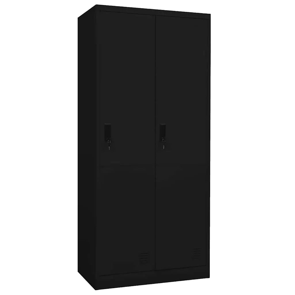 vidaXL vidaXL Wardrobe White 80x50x180 cm Steel - Wardrobe