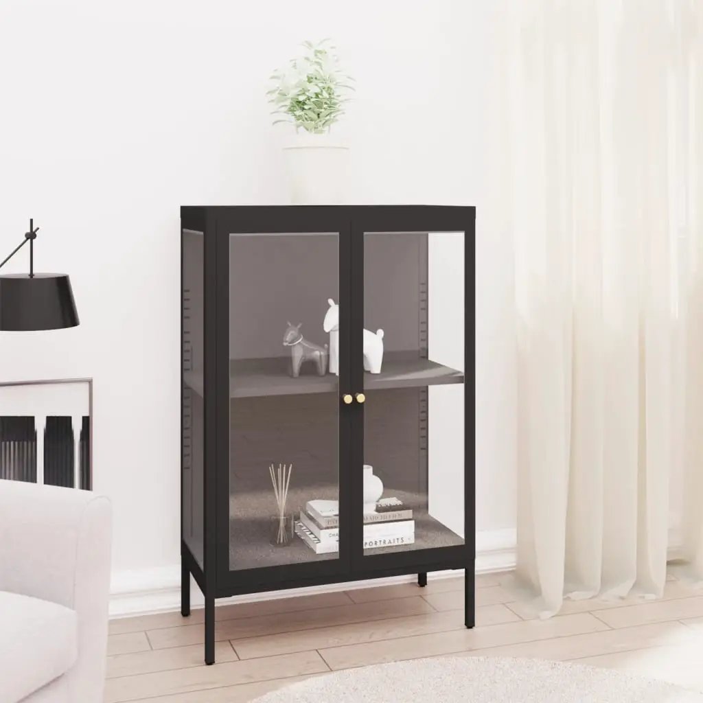 vidaXL vidaXL Sideboard Anthracite 75x35x105 cm Steel and Glass - Sideboard