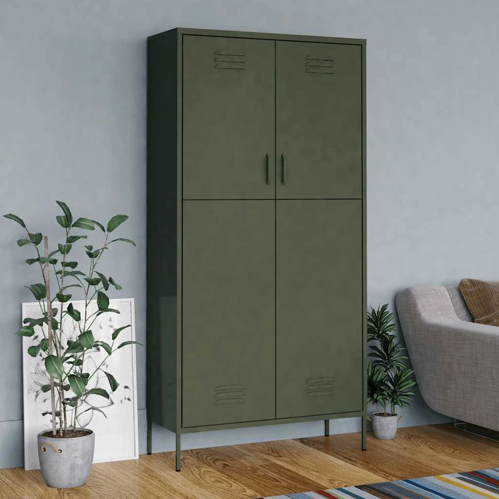 vidaXL vidaXL Wardrobe Orange 90x50x180 cm Steel - Wardrobe