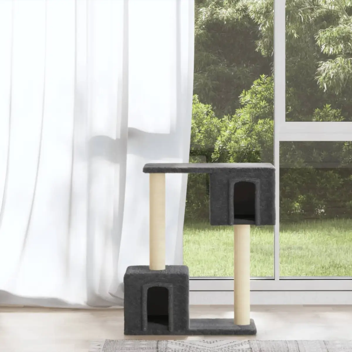vidaXL vidaXL Cat Tree with Sisal Scratching Posts Cream 60 cm - Cat Tree