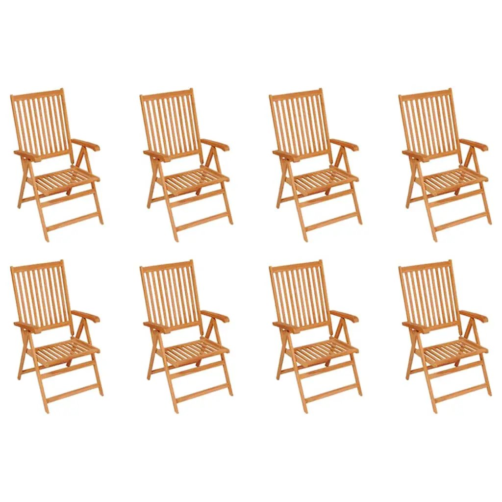 vidaXL vidaXL Reclining Garden Chairs 2 pcs Solid Teak Wood - Garden Chairs