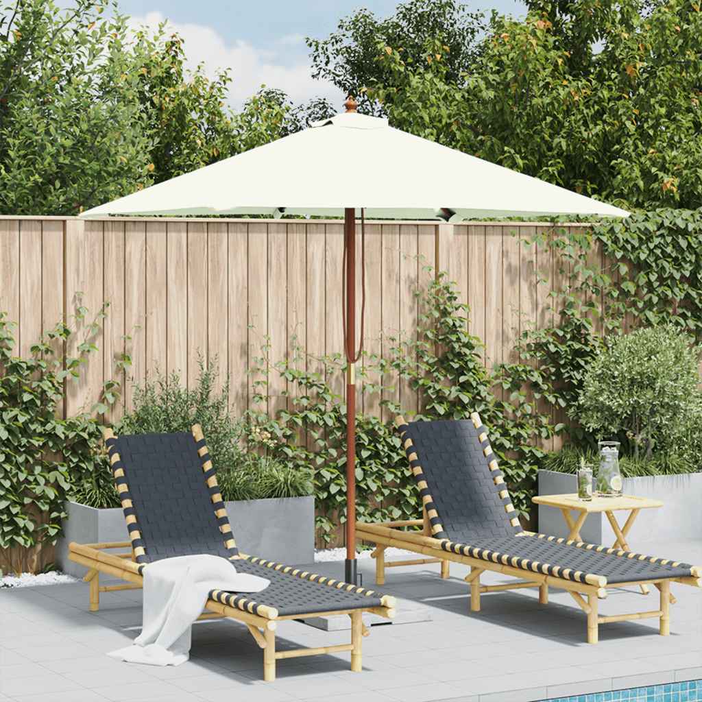 vidaXL vidaXL Garden Parasol with Wooden Pole 150x200 cm Sand - Parasol