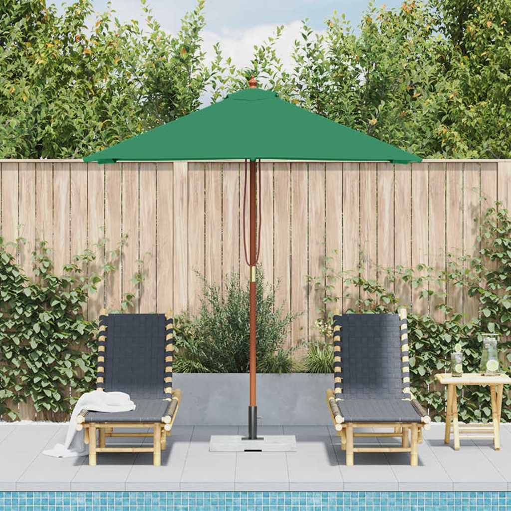 vidaXL vidaXL Garden Parasol with Wooden Pole 150x200 cm Sand - Parasol