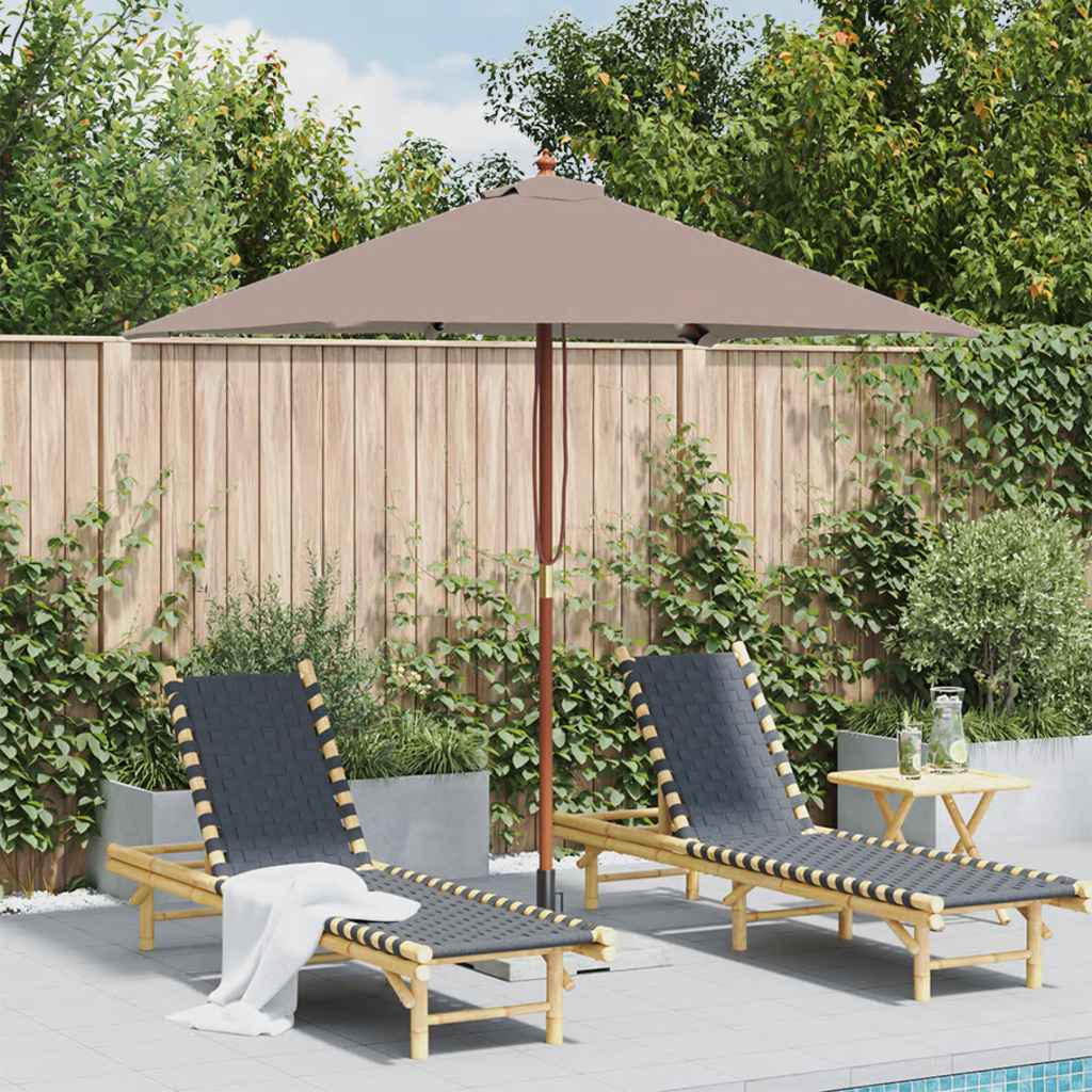 vidaXL vidaXL Garden Parasol with Wooden Pole 150x200 cm Sand - Parasol